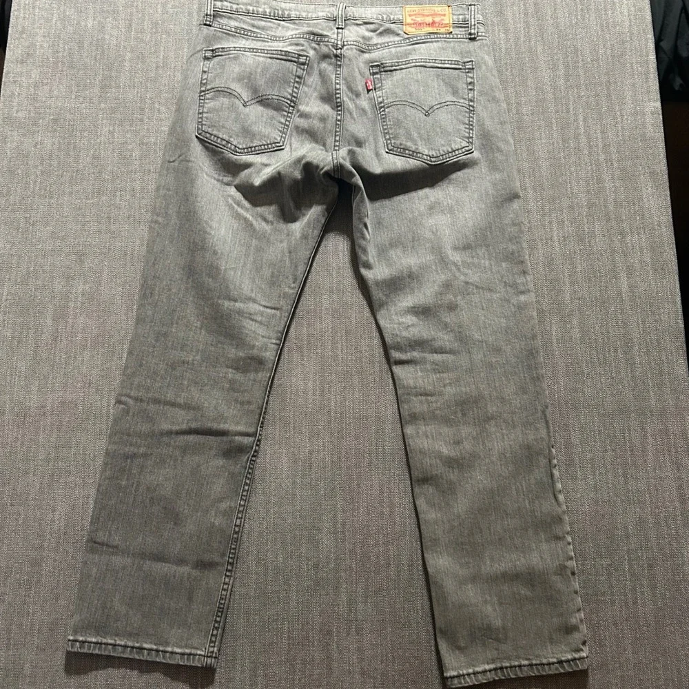 Levi's 505 Regular Fit Jeans Mens 34x30 Grey Straight Leg Stretch Denim Pants